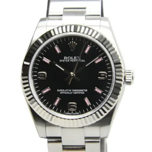 Rolex Oyster Perpetual Replica Watch 31mm Black 177234BK369PK