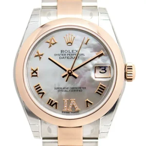 Rolex Datejust 31 178241 Silver Dial Everose Rolesor-Style Replica Watch