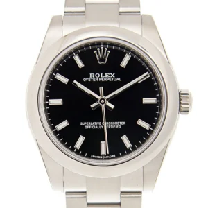 Rolex Oyster Perpetual Replica Watch 31mm Black 177200BK O