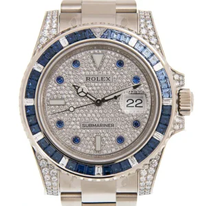 Rolex Submariner Replica Watch Silver Dial 116659SABR-PAVED8DI O