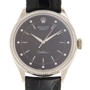 Rolex Cellini Replica Watch Black Dial 50609RBR