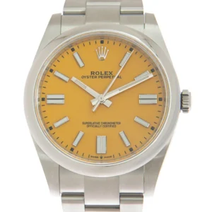 Rolex Oyster Perpetual Replica Watch Yellow Dial 124300-0004
