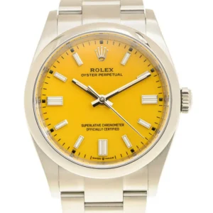 Rolex Oyster Perpetual Replica Watch Yellow Dial 126000-0004