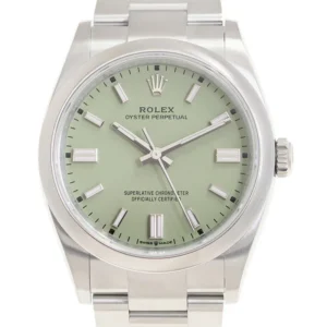 Rolex Oyster Perpetual Replica Watch Light Green Dial 126000-0011