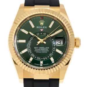 Rolex Sky-Dweller Replica Watch Green Dial 336238-0004